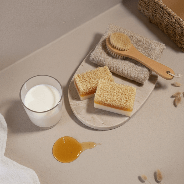Eselsmilch Honig Luffa Seife – Regenerierende Pflege & sanftes Peeling