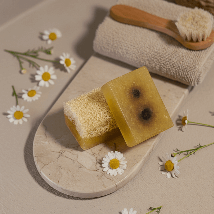 Luffa Seife mit Kamille – Beruhigende Pflege & sanftes Peeling