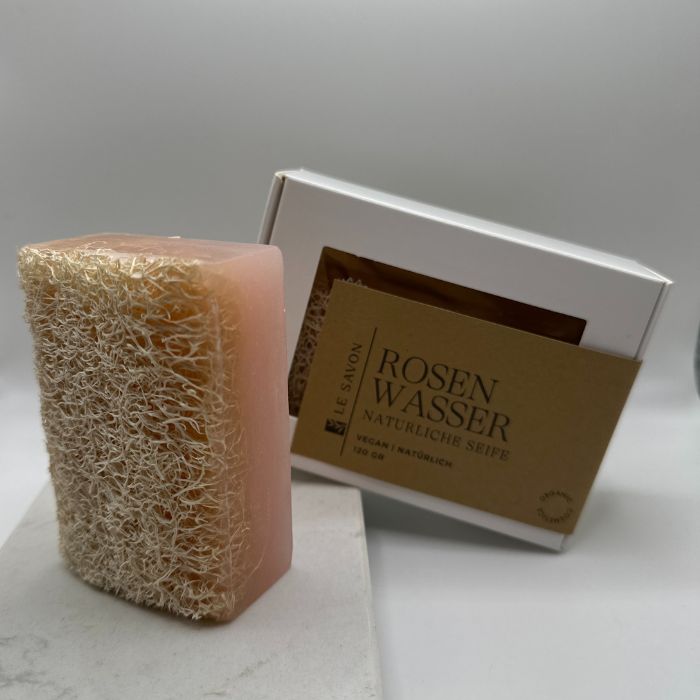 Rosenwasser Luffa Seife – Zarte Reinigung mit floralem Duft
