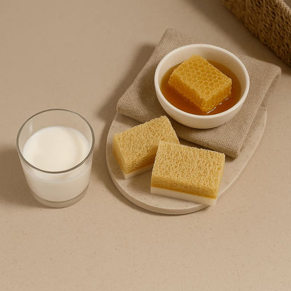 Luffa Seife Ziegenmilch & Honig – Feuchtigkeit & Hautberuhigung