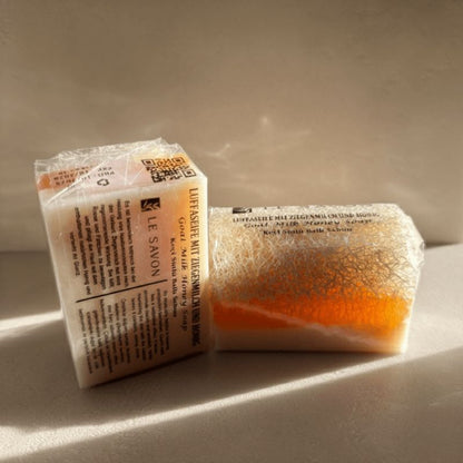 Luffa Seife Ziegenmilch & Honig – Feuchtigkeit & Hautberuhigung